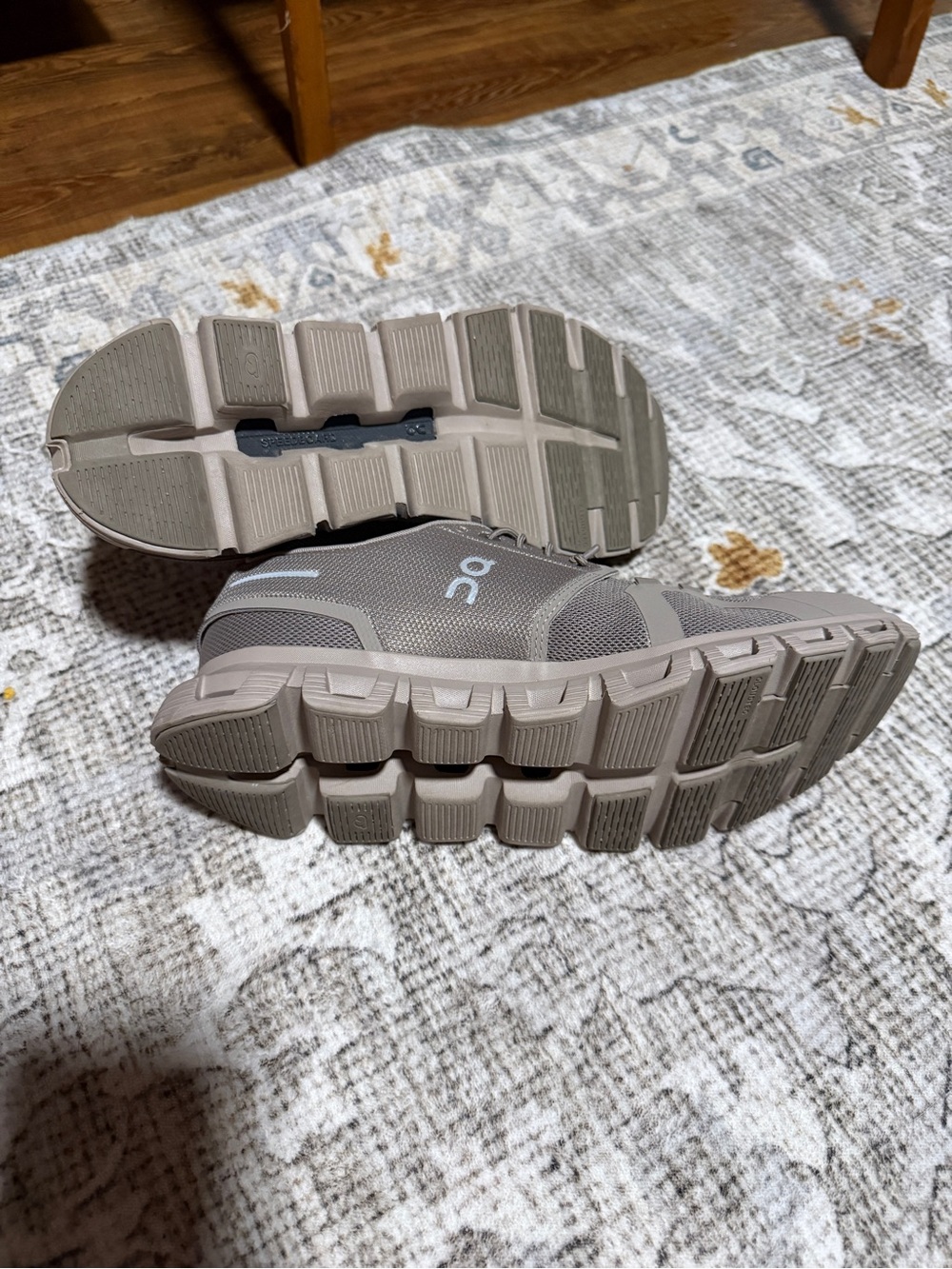On Running Women's Taupe Lace-Up Running Sneakers - Picture 7 of 7